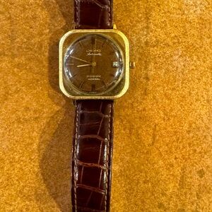 LONGINES Automatic Ambassador wrist watch. Circa 1969. 10K gold filled.
